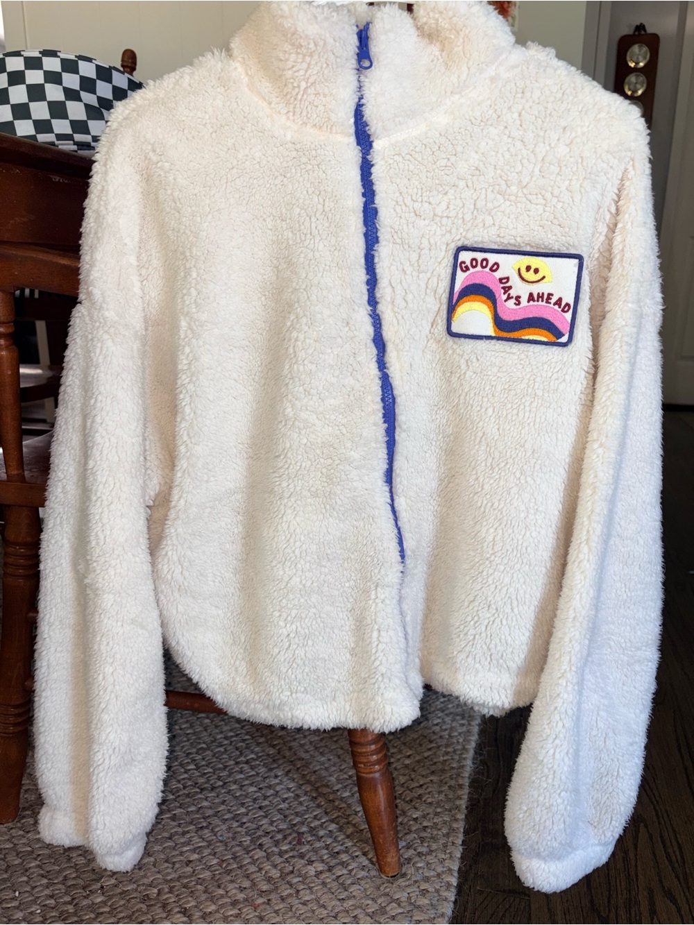 Womens Cream good days ahead Sherpa Jacket